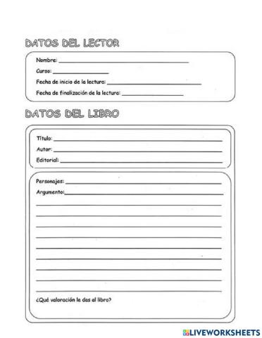 Ficha control lectura