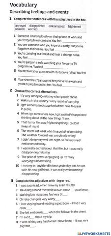 Ed and Ing Adjectives