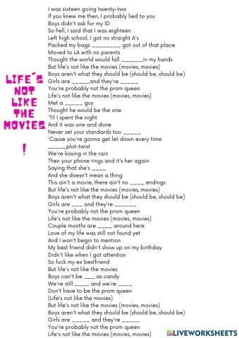 Life is not like the movies