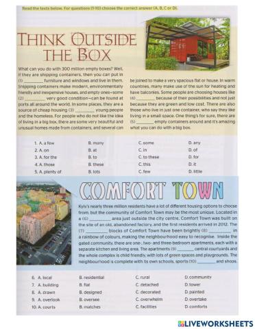 ZNO L Houses u2 Use of English