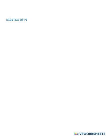 Algunos dìgitos de PI