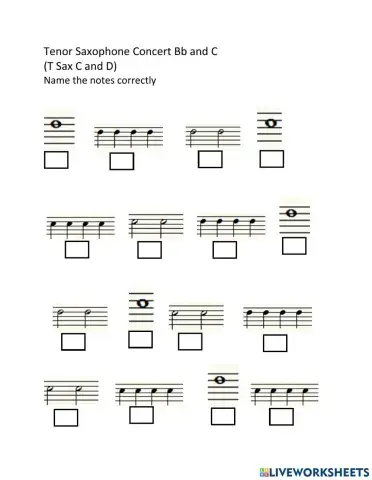 Tenor Saxophone Concert Bb and C