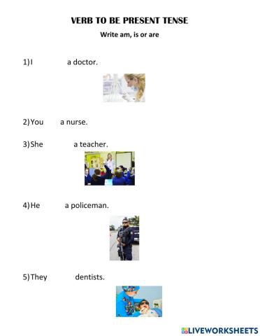 Verb to be present tense