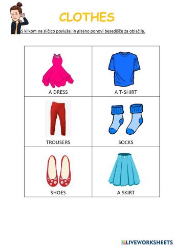 Clothes vocabulary