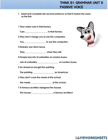 Passive Voice present, past continuous and perfect