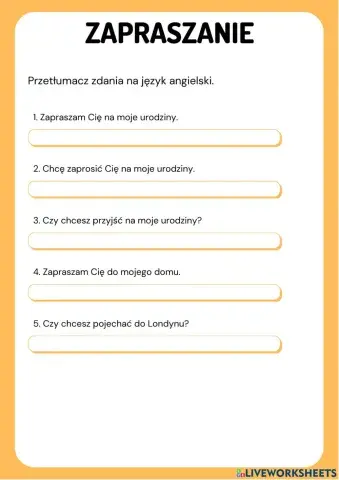 Zapraszanie - Inviting