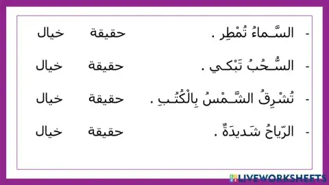 الحقيقة والخيال