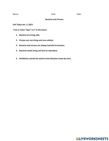 Bacteria and Viruses