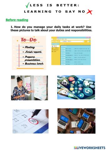 Learning to say no - B1 - B2