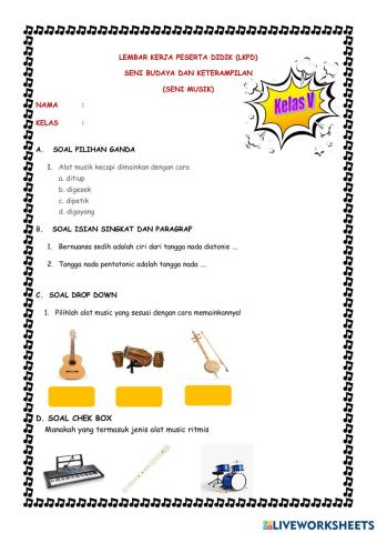 LKPD SBdP SENI MUSIK KELAS V SD (DEDY CAHYONO)