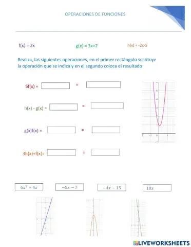 Operaciones con funciones