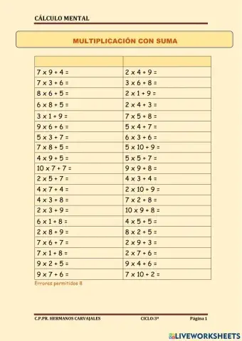 Multiplicación consuma