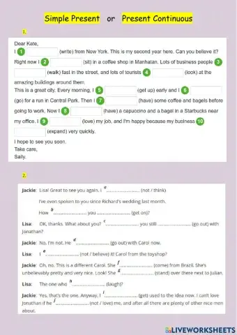 Simple Present   or   Present Continuous