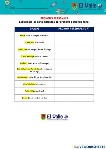 Pronoms personals forts