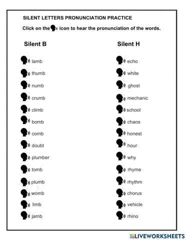 Silent Letters Pronunciation