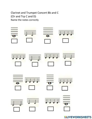 Clarinet and Trumpet Concert Bb and C