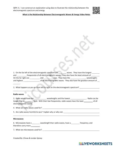 Electromagnetic Waves & Energy Video Notes