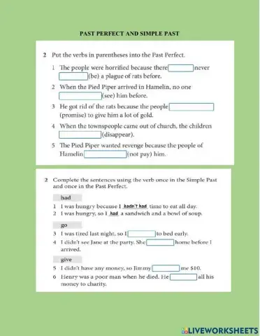 Past perfect and past simple