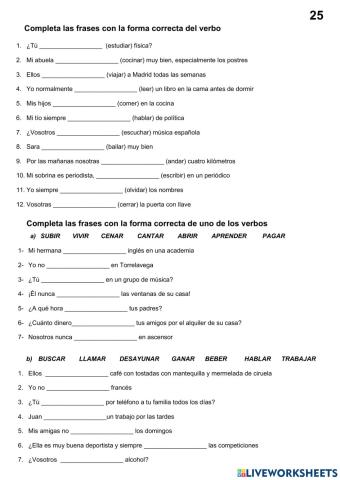 ELE verbos regulares