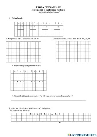Adunarea si scaderea