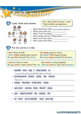 Kid's Box 3 Unit 1 Review