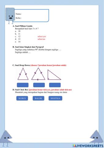 LKPD Bangun Datar Segitiga