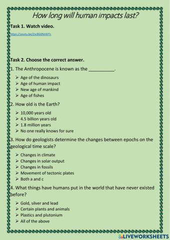 Human impact on the Earth.