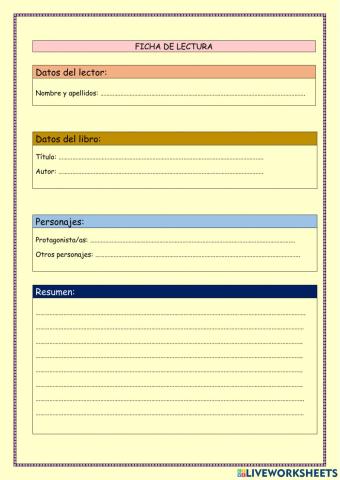 FICHA DE LECTURAS