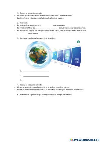 La atmosfera y el tiempo atmosférico
