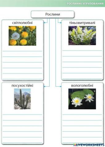 Групи рослин за умовами існування