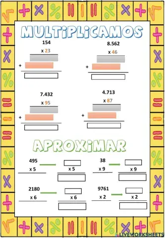 Multiplicación de 2 cifras y aproximación