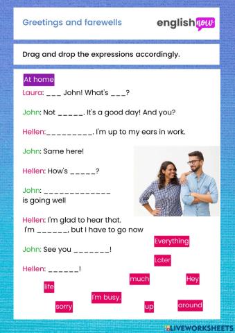 Greetings and farewells