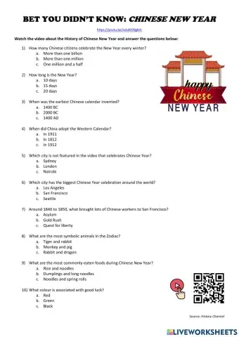 Video: BET YOU DIDN'T KNOW - CHINESE NEW YEAR