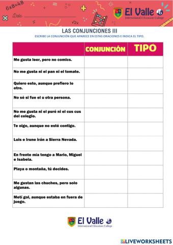 Las conjuncionesIII