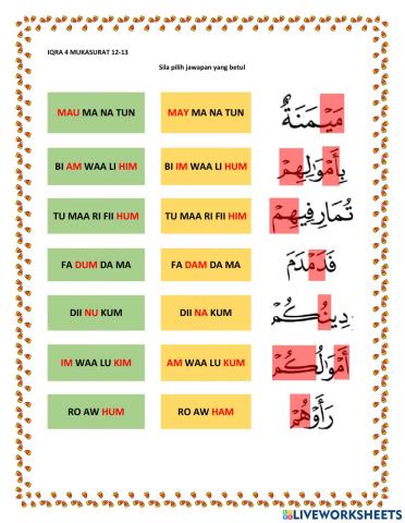 Iqra 4 mukasurat 12-13