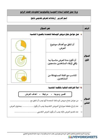 عوامل نجاح عروض الوسائط المتعددة