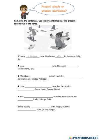 Present simple or continuous