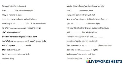 Just another girl song