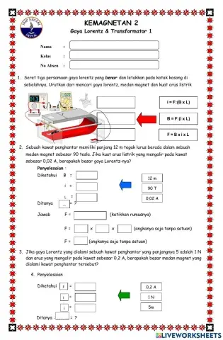 Gaya Lorentz & Transformator 1