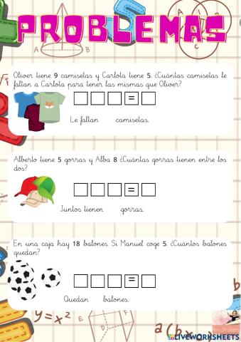 Problemas 1º primaria