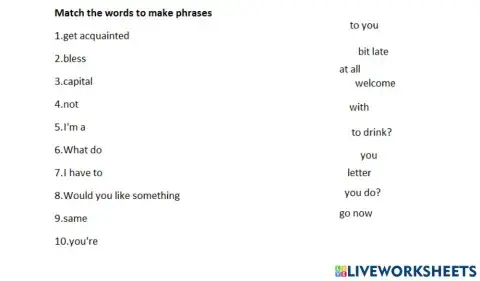 Meeting & greeting phrases