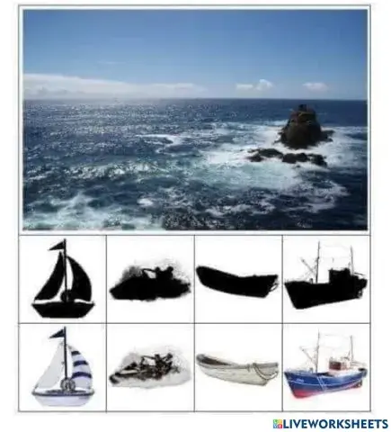 Знайди тінь .Водний транспорт