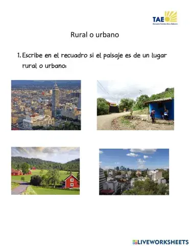Zona rural y urbana