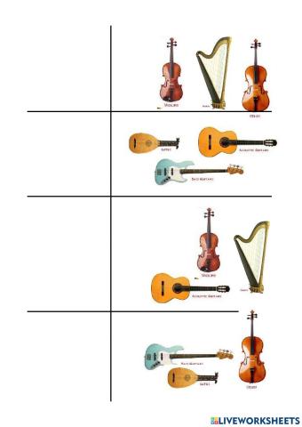 String Instruments - Listening Worksheet