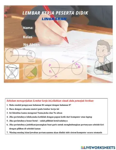 Lkpd lingkaran sudut keliling dan pusat