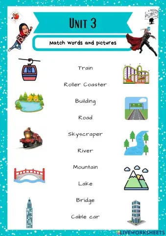 6th grade. Unit 3. Sheet 1. Richmond