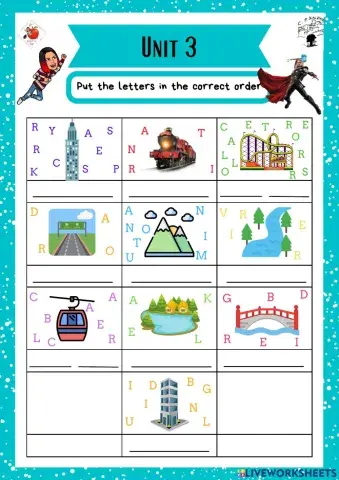 6th grade. Unit 3: Sheet 3. Richmond