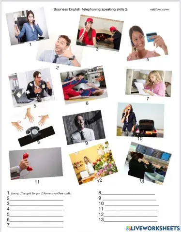 Telephoning speaking skills