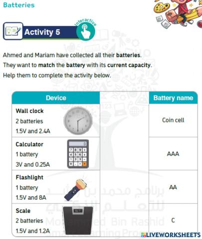 G5-T2-U3-Activity 5: (Batteries)