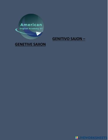 GENITIVO SAJON